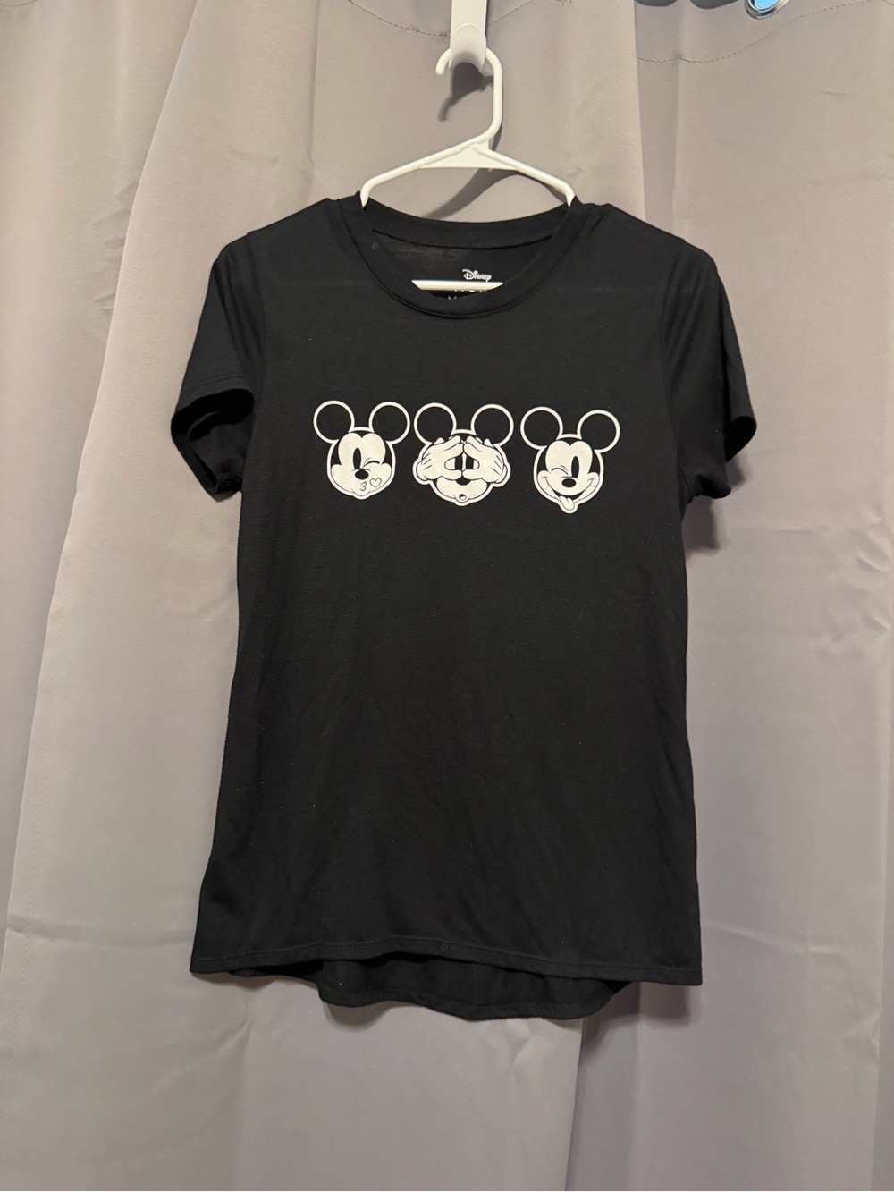 Disney Women Black Mickey Mouse Graphic Tee